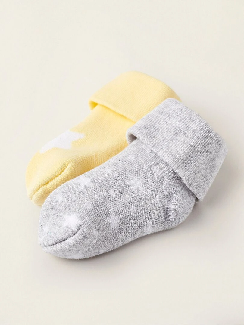 Pack 2 Paires de Chaussettes Épaisses Bébé 'Étoiles' Multicolore