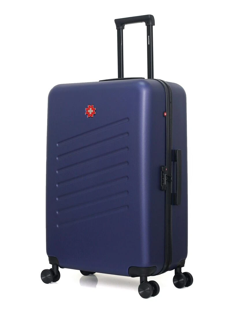 SWISS KOPPER VALISE GRAND FORMAT ABS ZURICH 4 ROUES 75 CM Bleu marine