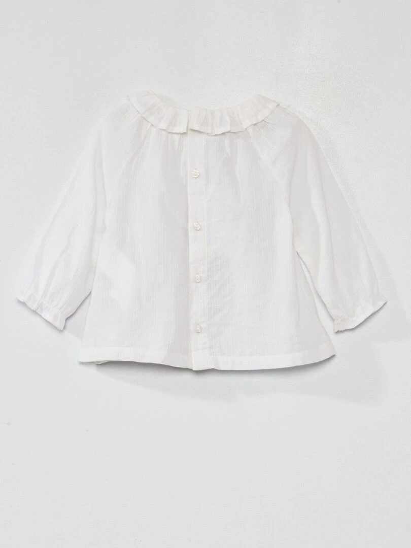 Blouse en coton blanc
