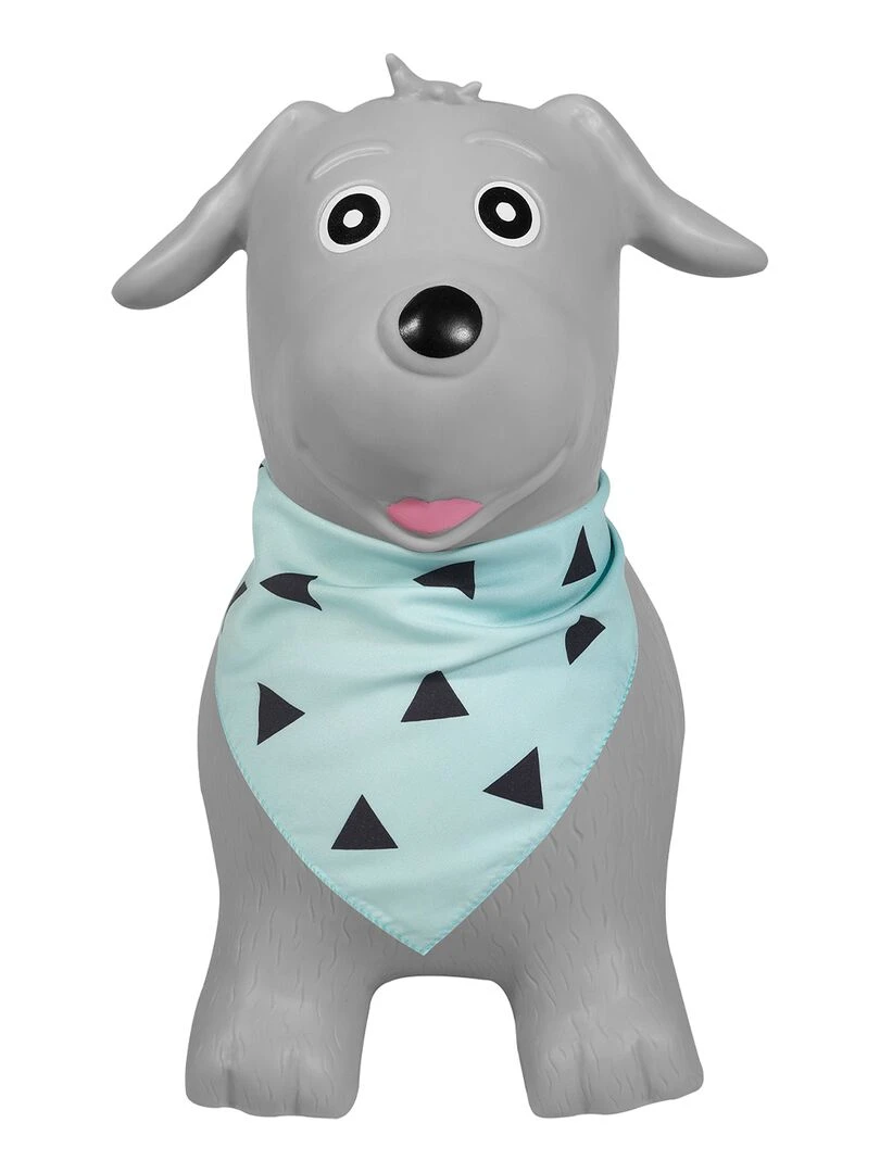 Animal sauteur gonflable en plastique chien   Gris foncé