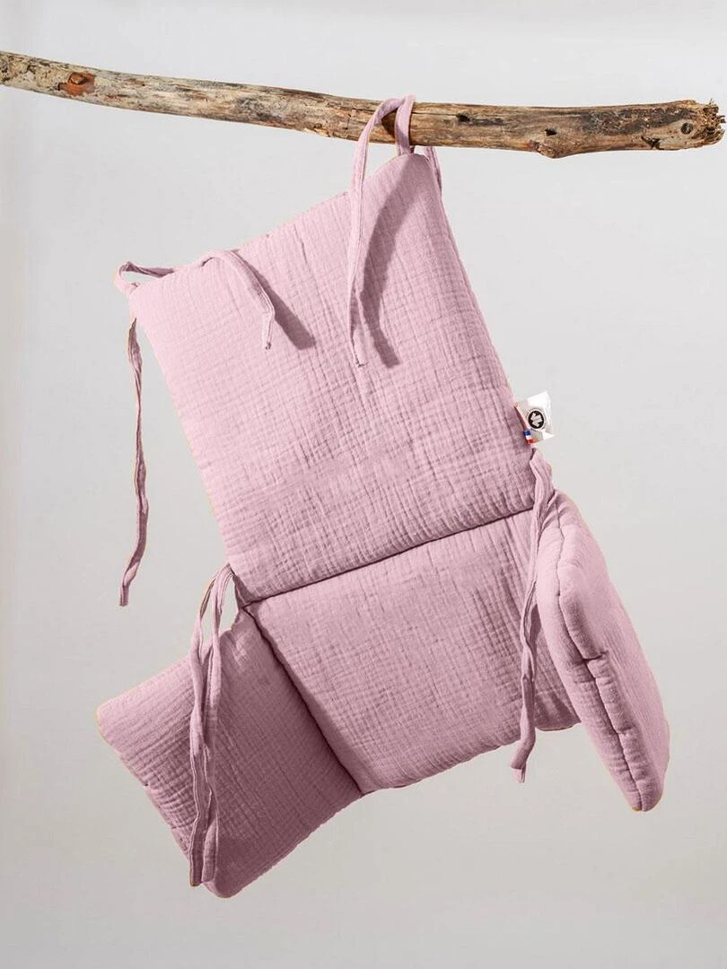 Coussin de Chaise Haute en Coton Bio Rose   Rose