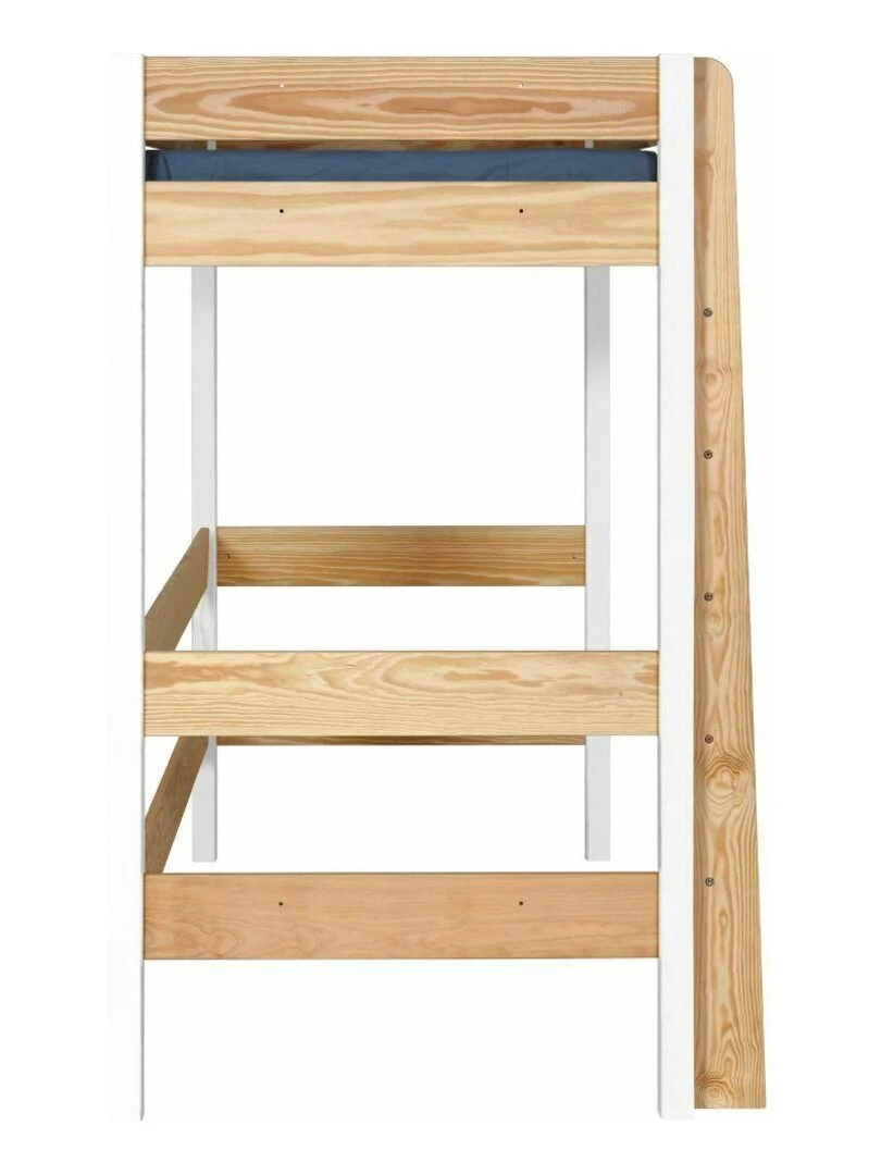 Pack lit mezzanine avec matelas Clea   AKITEN RETAIL   Blanc Marron