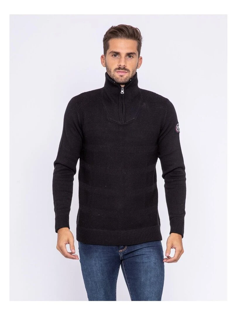 Pull col montant zippé LULU Noir