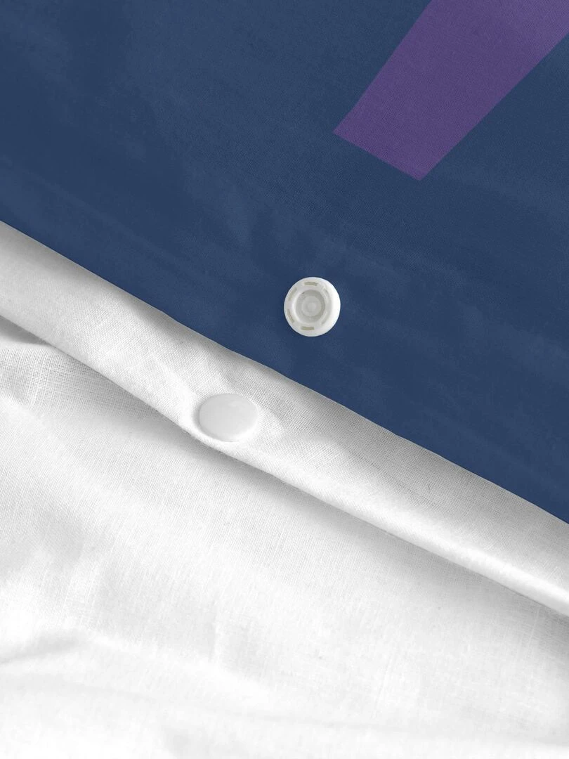 Parure housse de couette 2 pièces Nanny "Happyfriday"   Bleu Violet