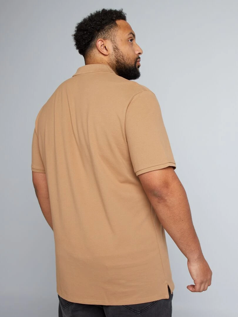 Polo en maille piqué   Beige