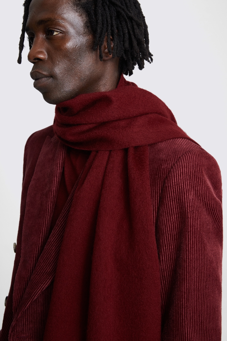 Wine Cashmere Blend Scarf Buy Online at Moss