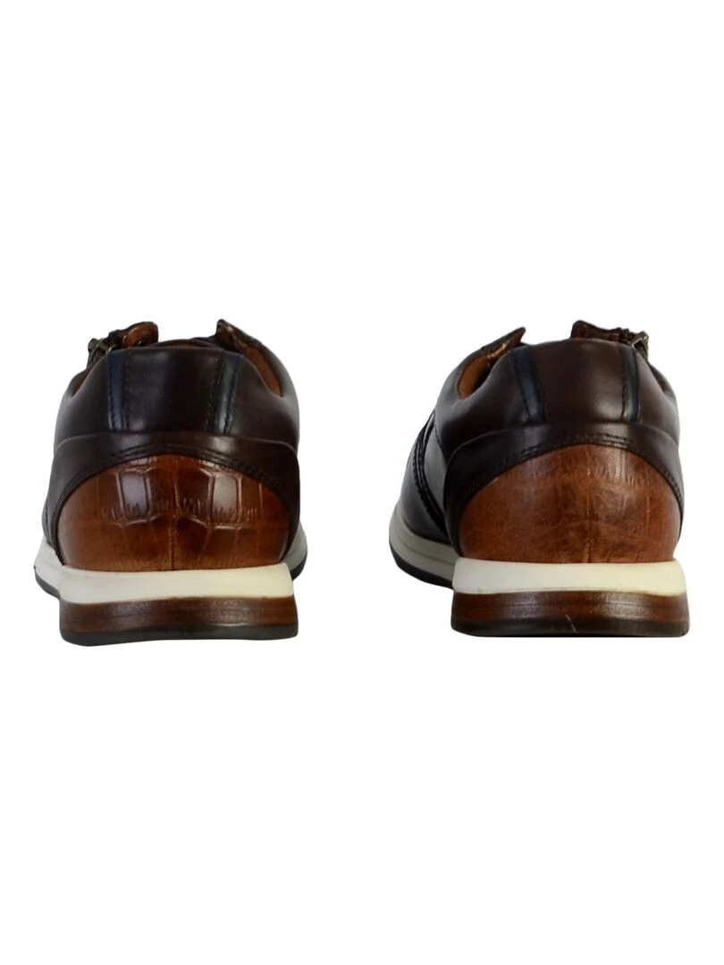 Basket Cuir Redskins Ludic   Marron