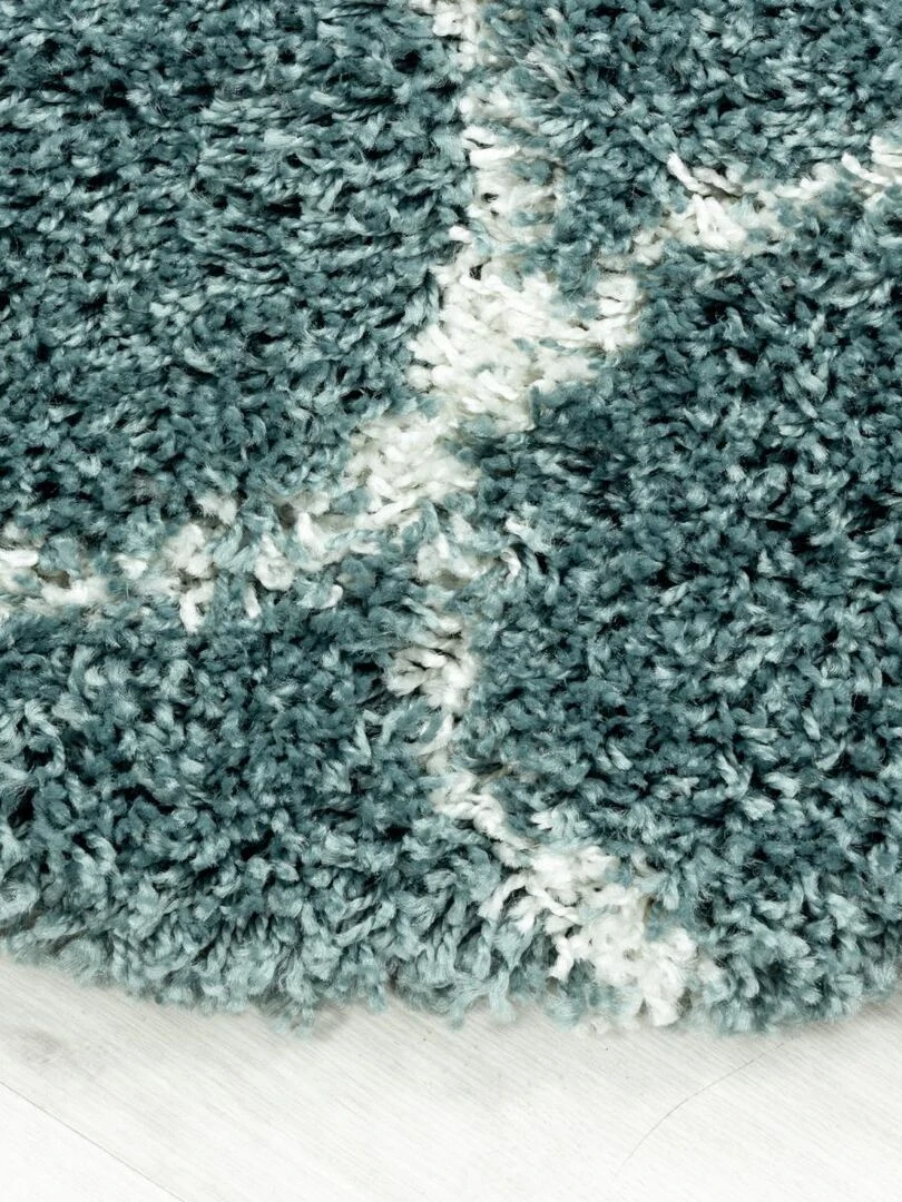 Tapis shaggy SCANDINAV A OEKO TEX®   Bleu