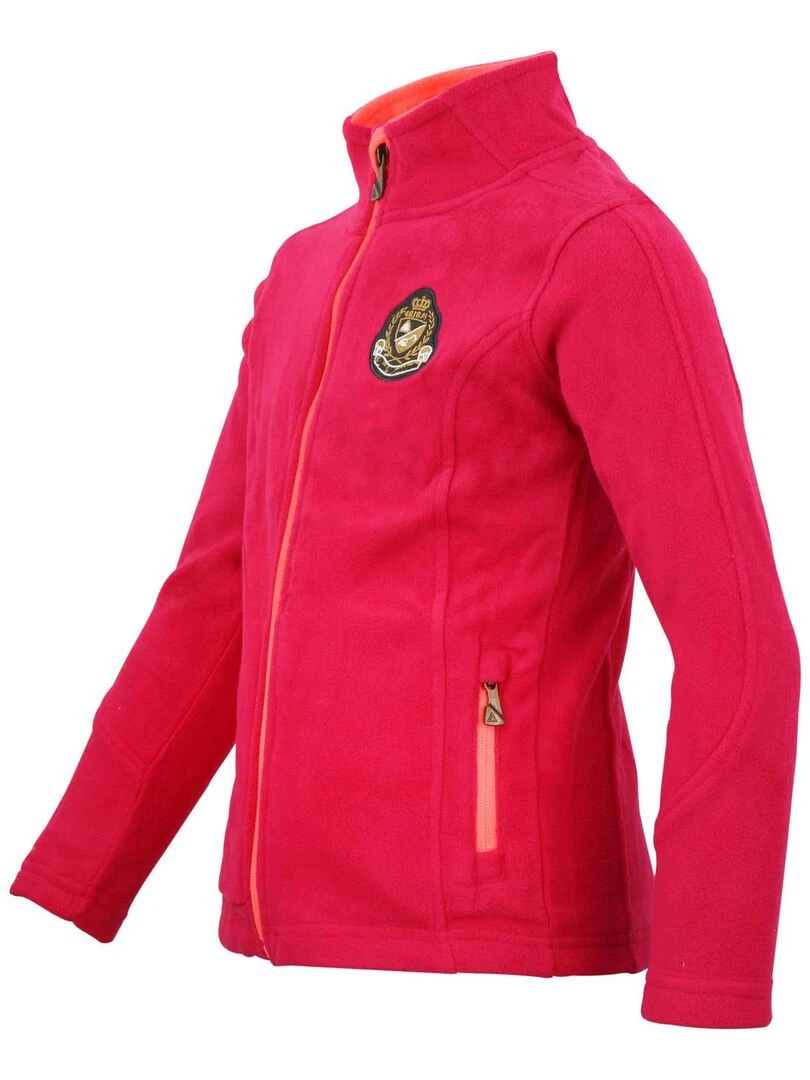 Polaire fille FASAK   PEAK MOUNTAIN   Rose fushia