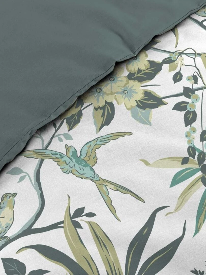 Housse de couette  + taie(s) Constence coton 57 fils   Vert