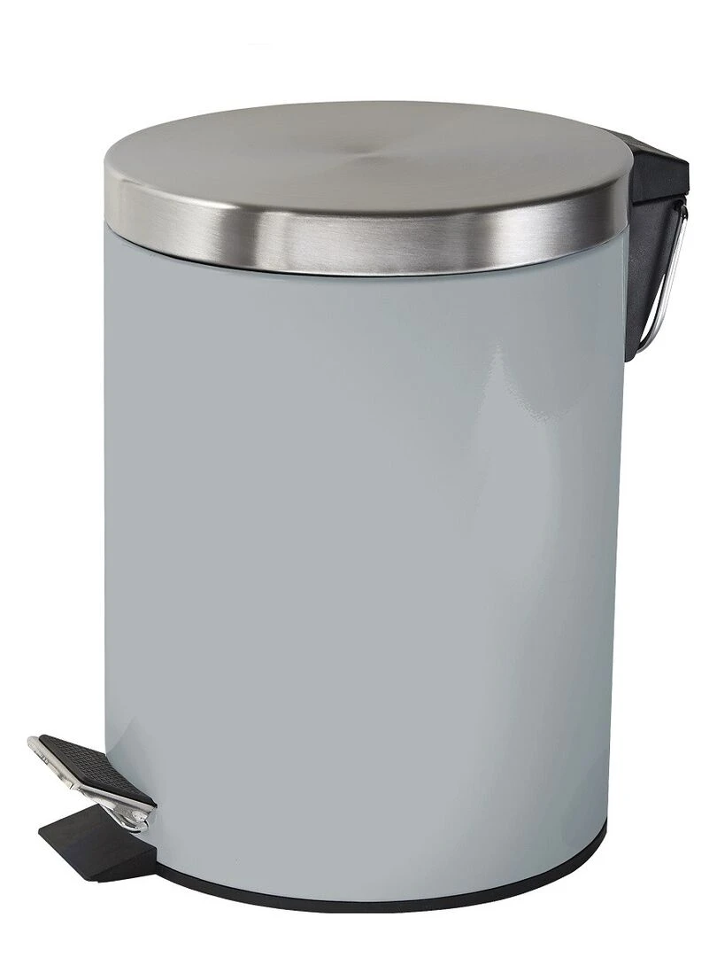 Guy Levasseur Poubelle à pédale 5L en métal Gris