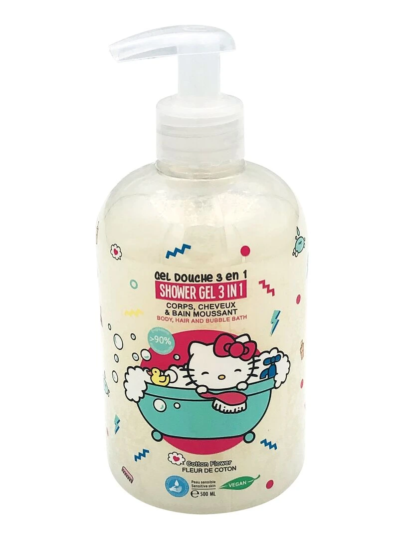 Hello Kitty Gel Douche 3 en 1 500 ml N/A