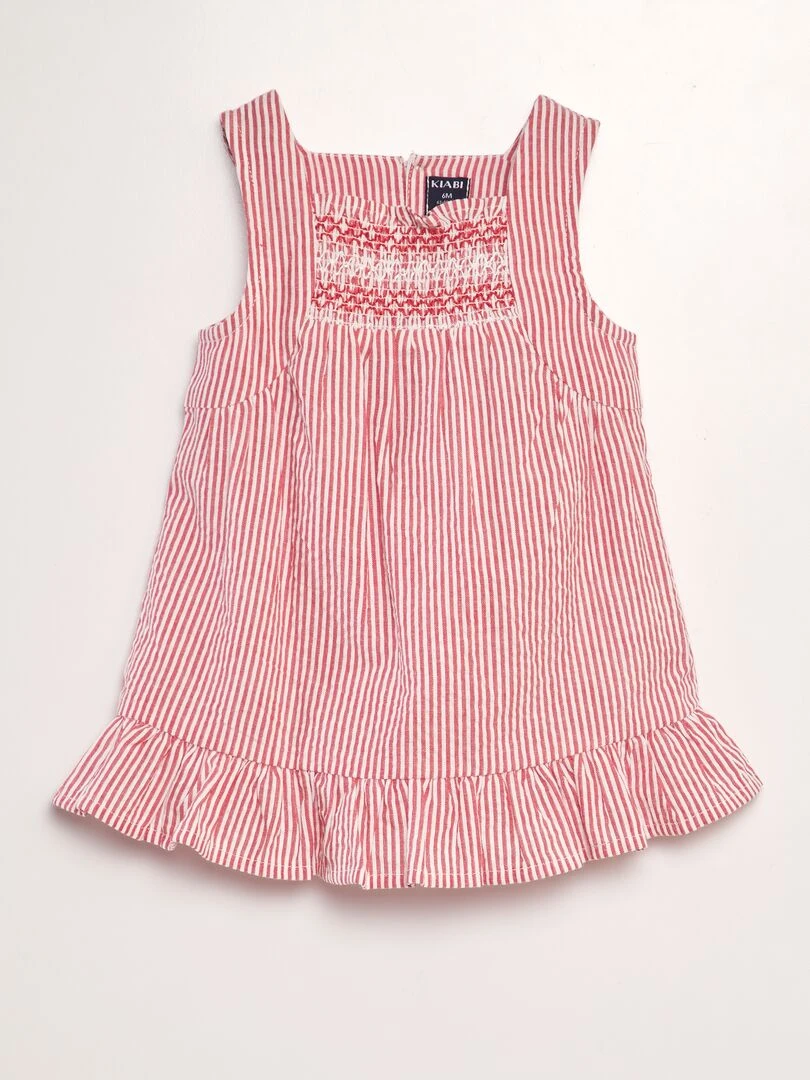 Robe en crépon Rouge