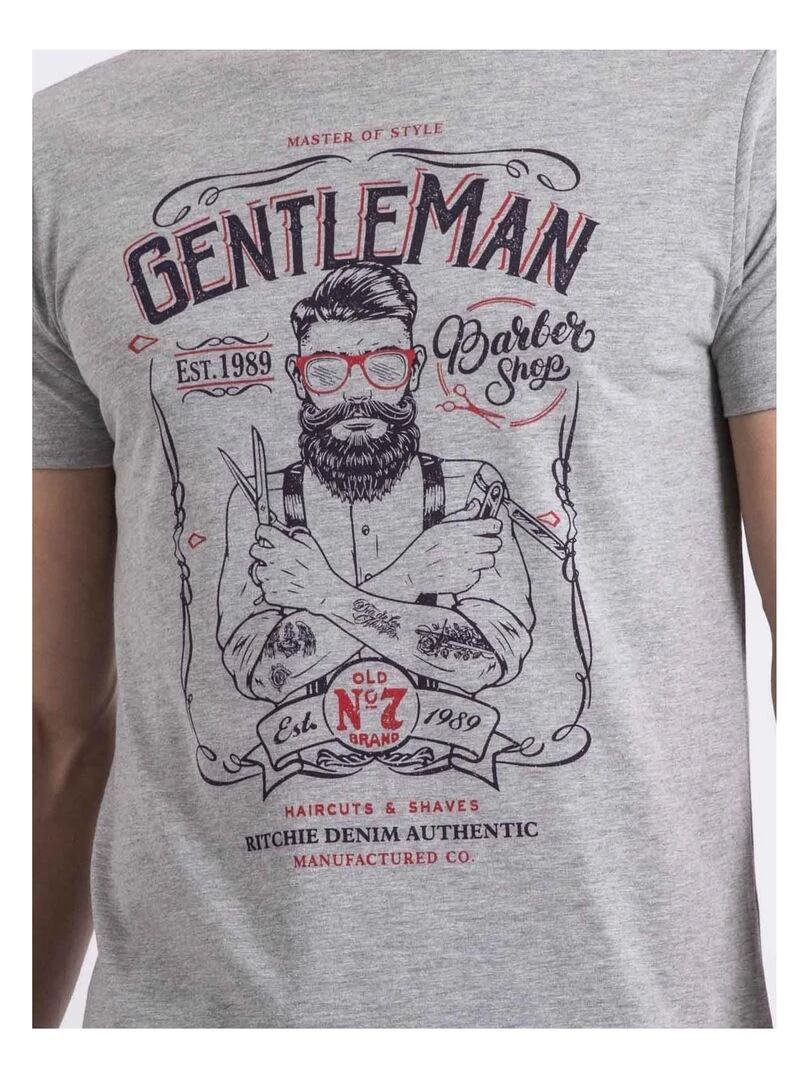 T shirt col rond NAGORI   Gris