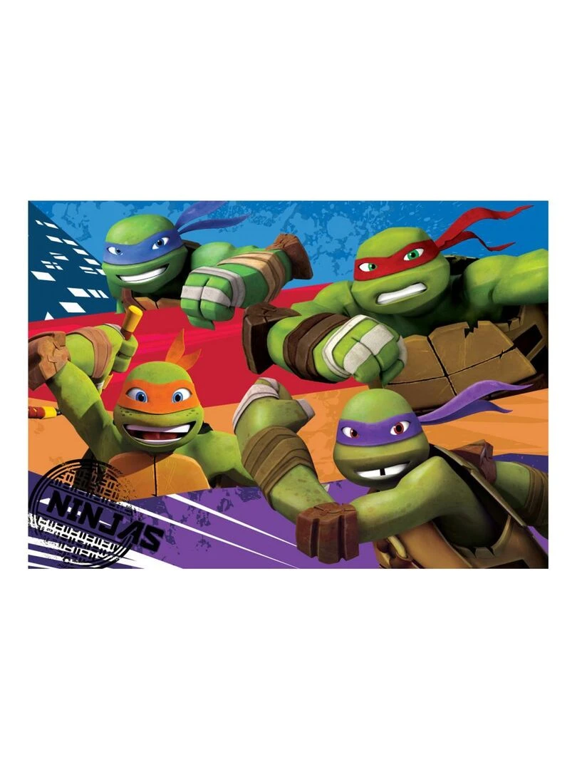 Tapis enfant NINJA TURTLES Bleu 95x133 Fait en Europe Bleu