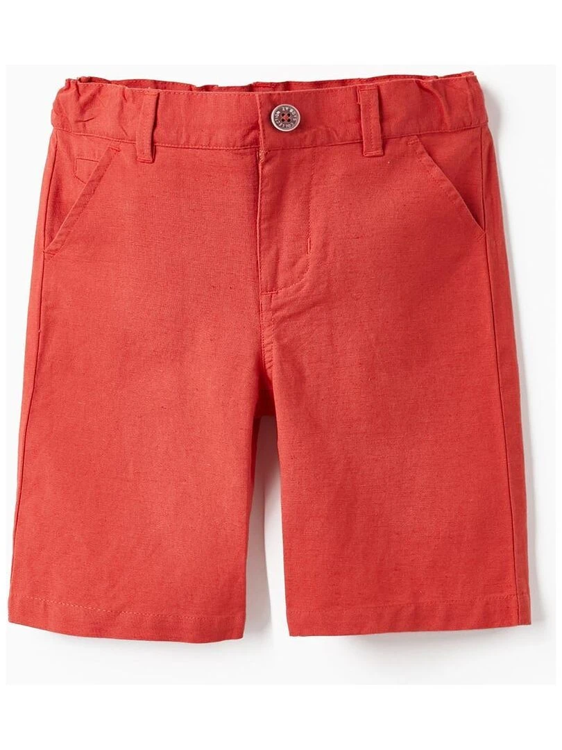 Shorts Chino pour Garçon CÉRÉMONIE Rouge