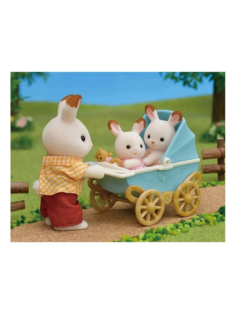5432 Sylvanian Jumeaux Lapins Chocolat Et Poussette Double   N/A