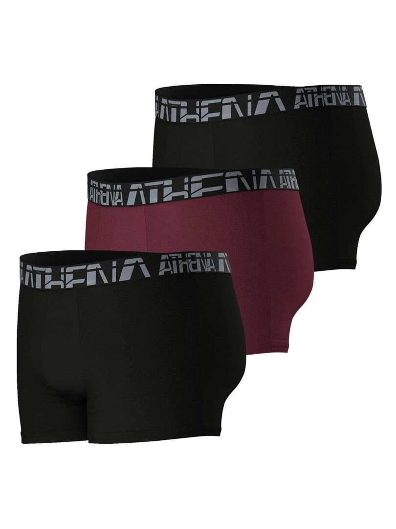 Lot de 3 boxers homme 720 Stretch Micro   Noir Bordeaux
