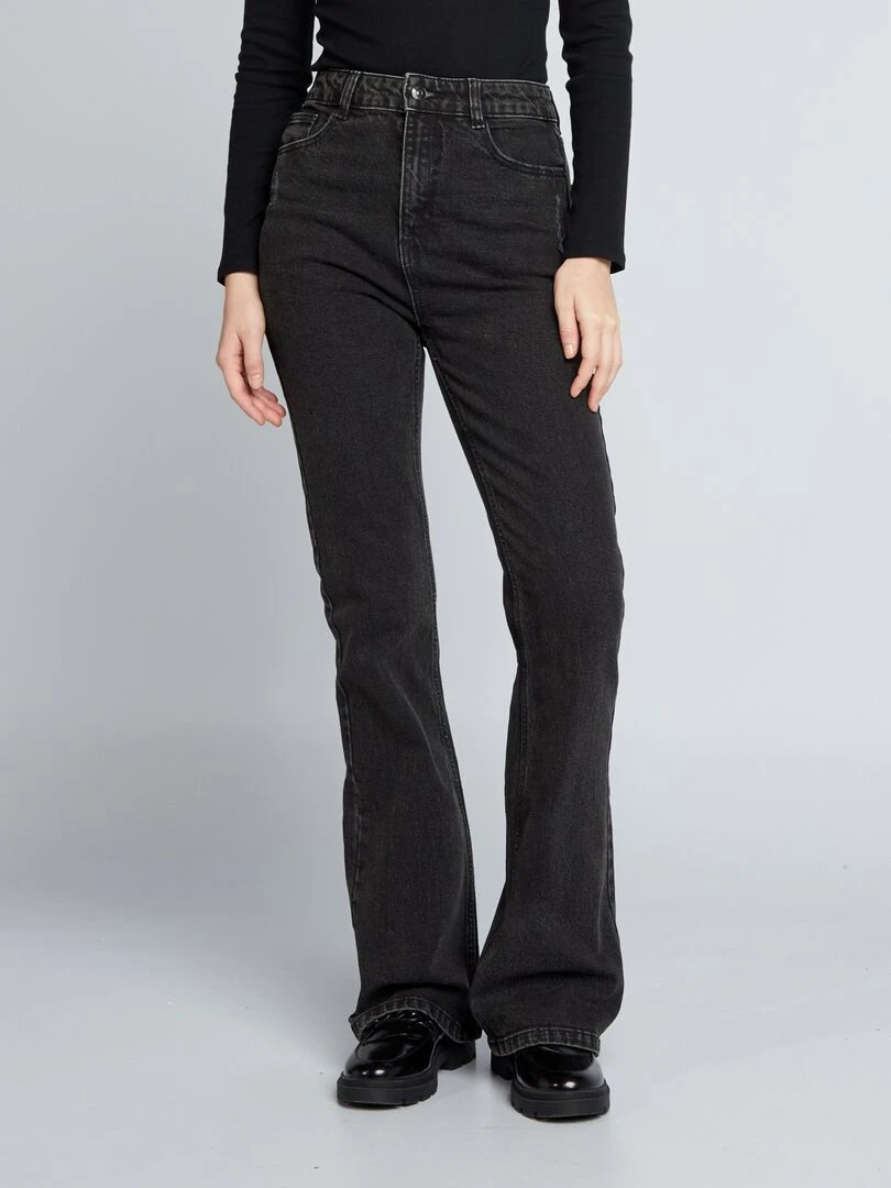 Jean flare/bootcut à taille haute   Noir