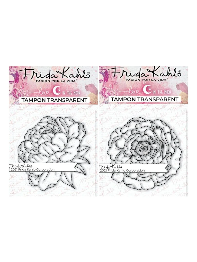 2 Tampons transparents Pivoine 1 + Pivoine 2 9 5 x 6 5 cm N/A