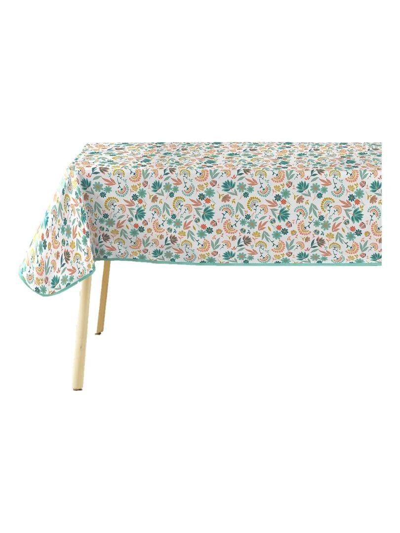 Nappe rectangle PVC 140 x 240 cm Indiana fleurie Orange