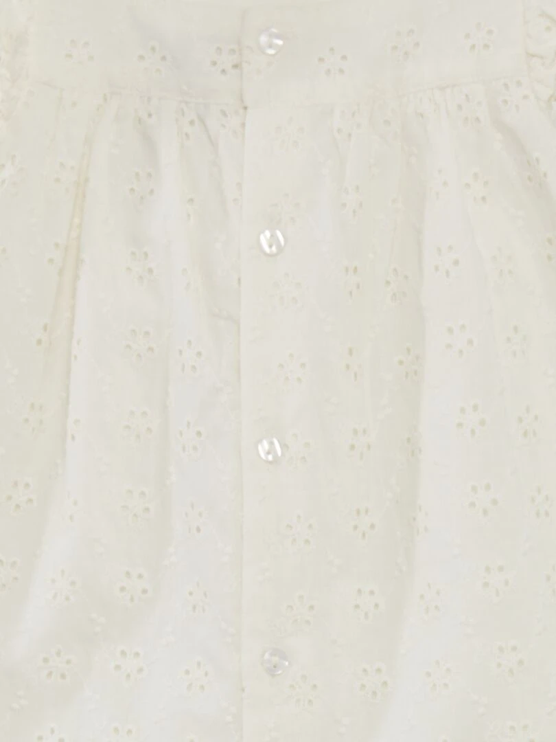 Robe en broderies anglaises   Blanc