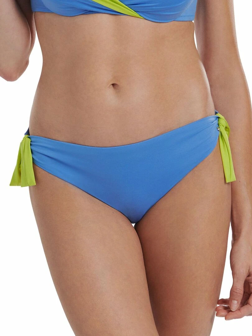 Bas maillot slip de bain à nouettes amovibles Laos Bleu