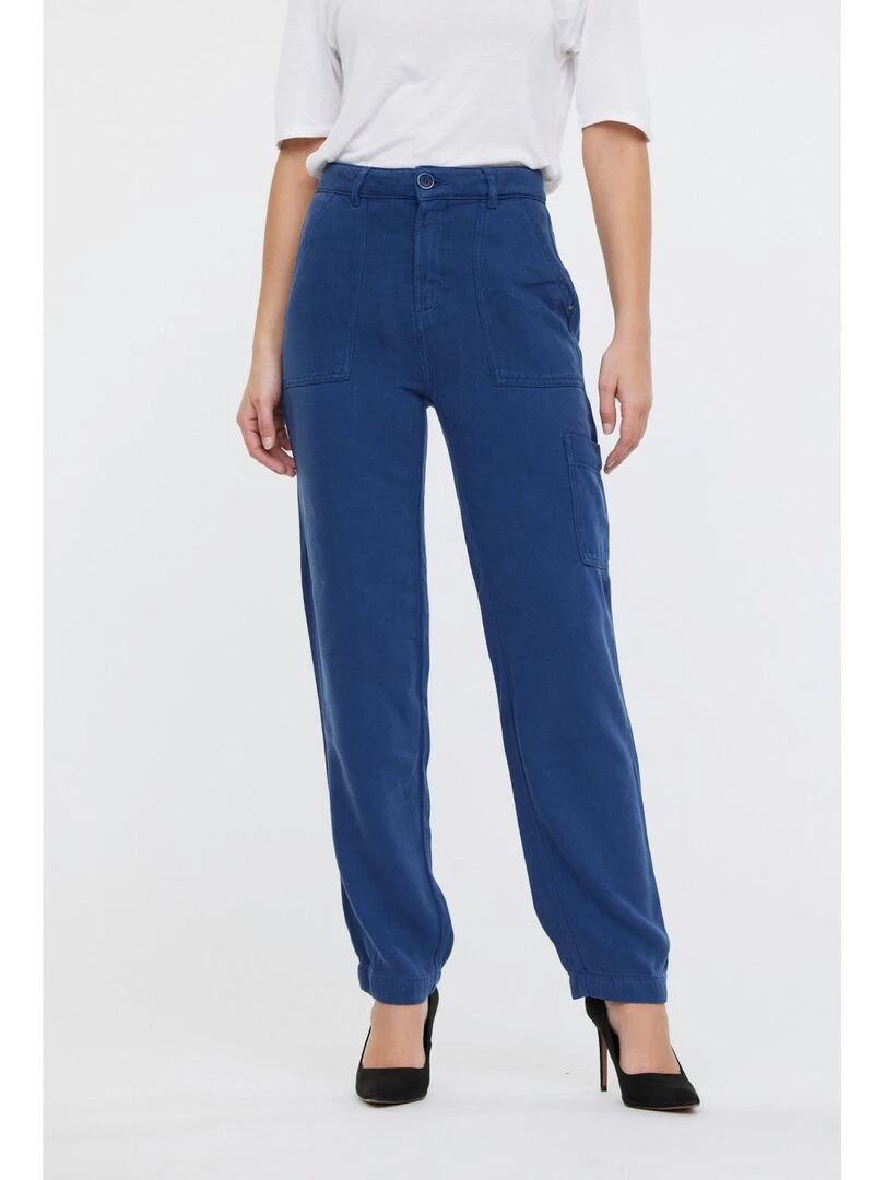 Lee Cooper Pantalon lyocell loose GIXIE Bleu foncé
