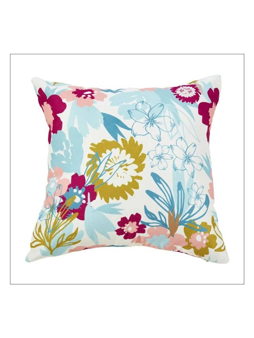 Housse de coussin 40x40 cm Printemps   Blanc