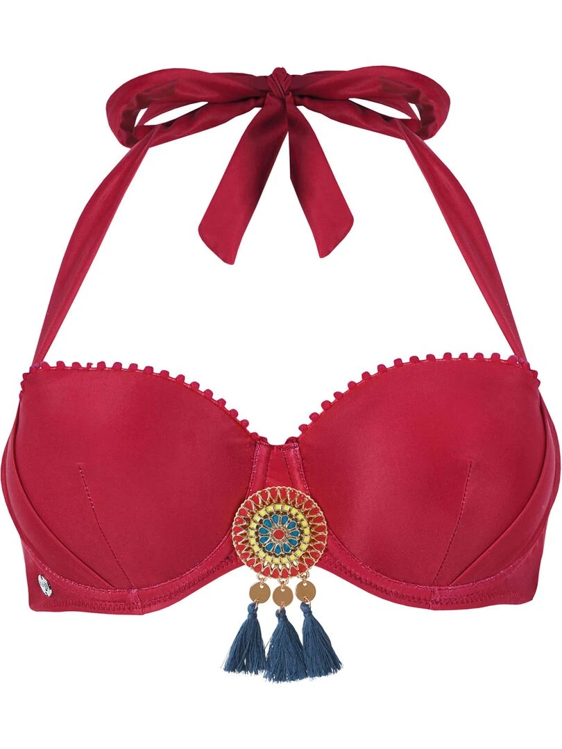 Haut de maillot bandeau SOLEIL Brigitte Bardot Bain Rouge