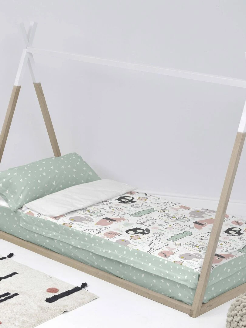 Couchage prêt à dormir Avec couette Best buddies "Happyfriday" Multicolore