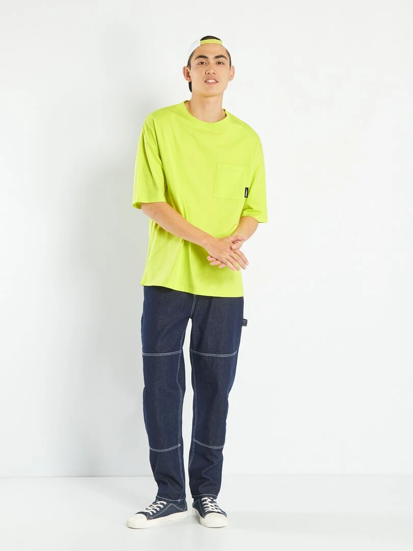 T shirt oversize en jersey Jaune