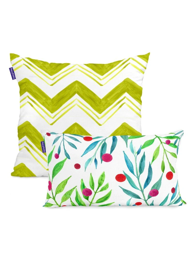 Housse de coussin Confetti "Happyfriday" Blanc