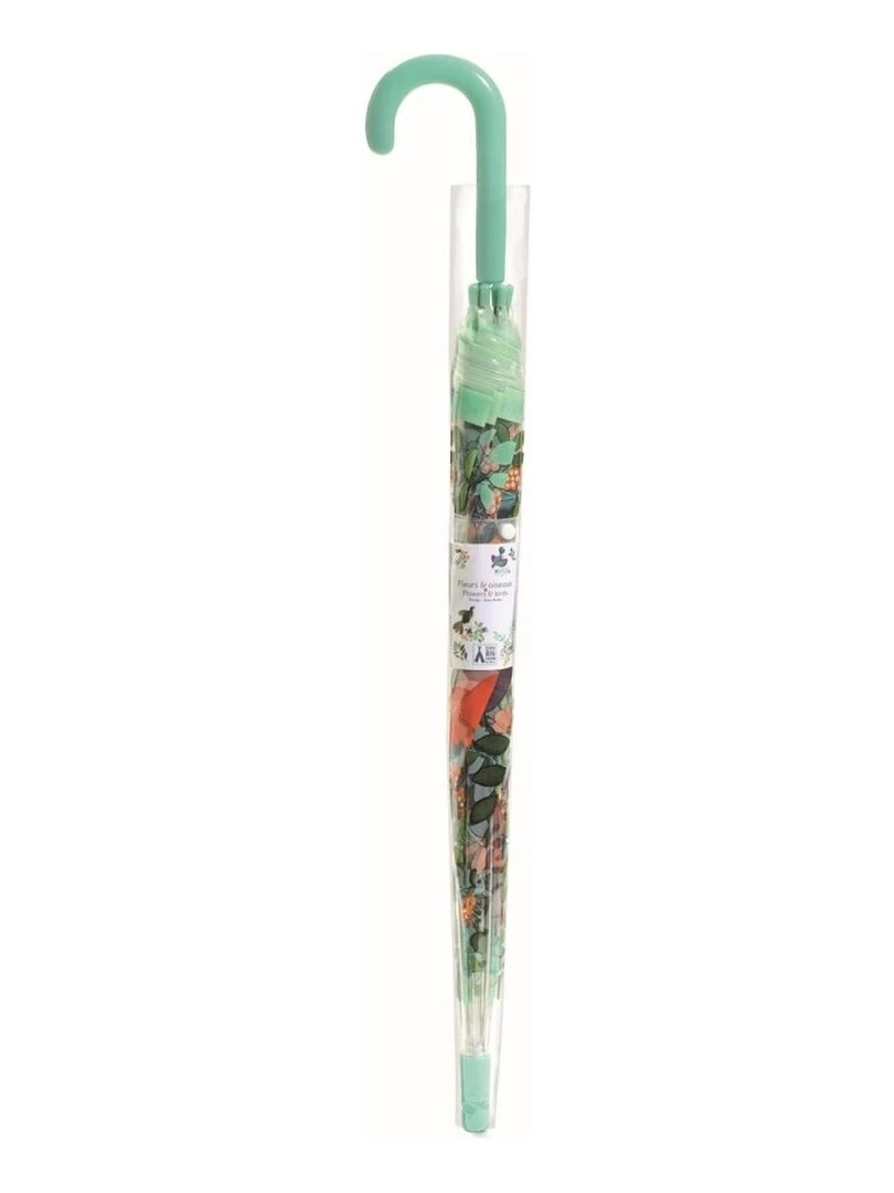 Parapluie Fleurs et Oiseaux Beige