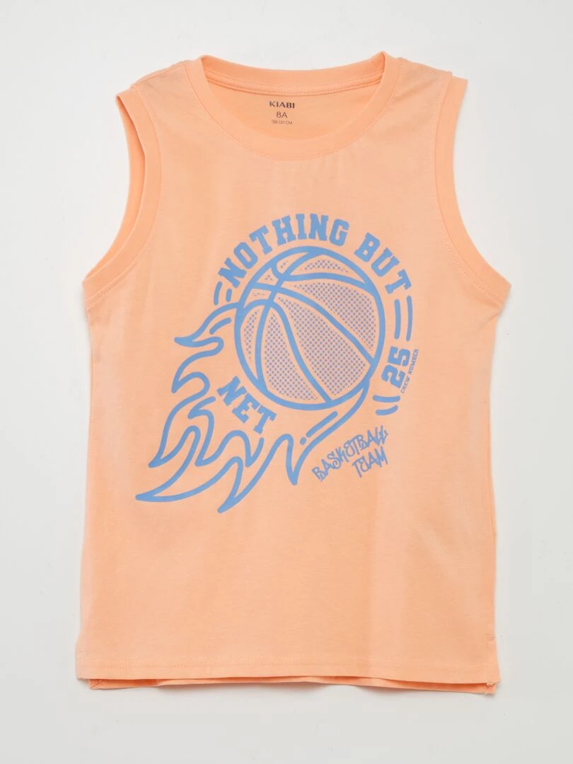 Ensemble de pyjama court imprimé   2 pièces   Orange