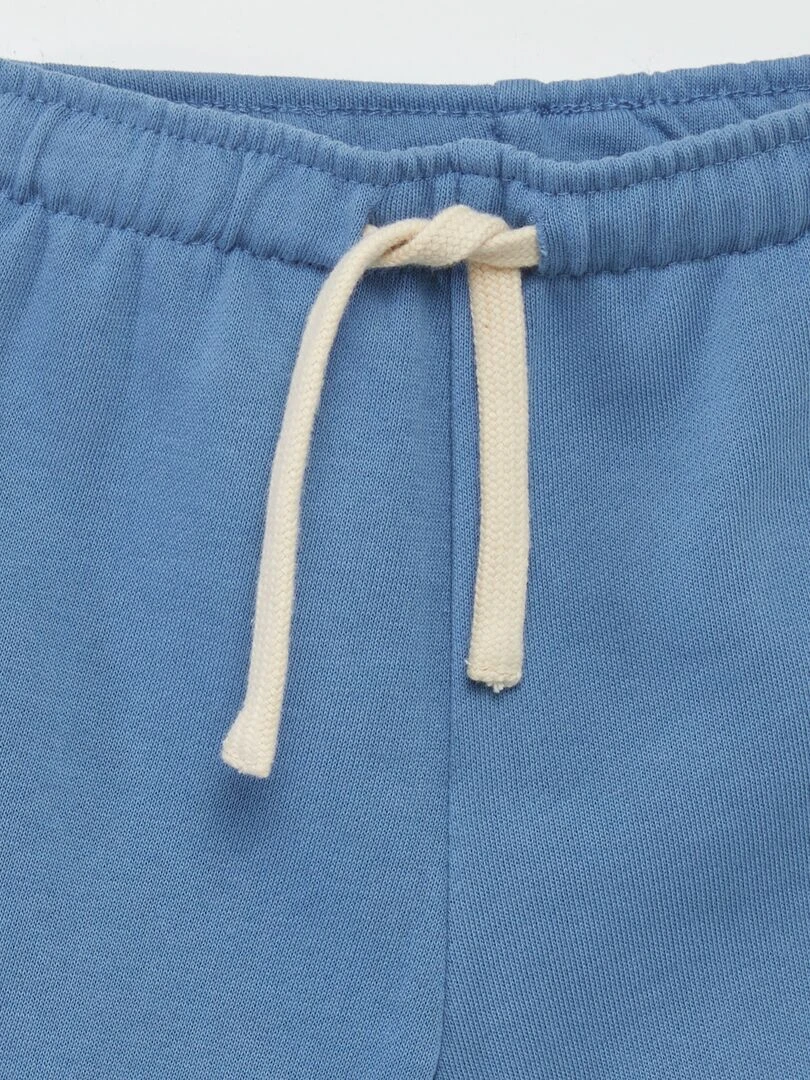 Pantalon jogging en french terry bleu