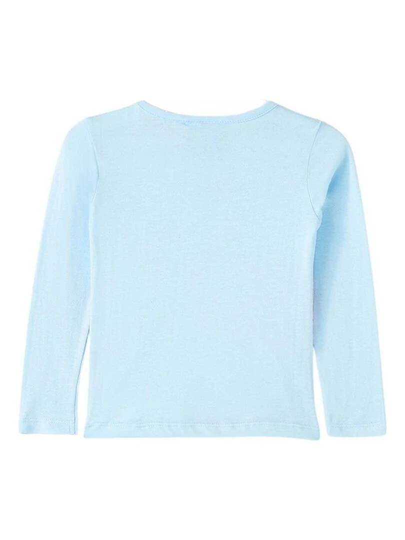 Disney T shirt fille imprimé La Reine Des Neiges en coton Bleu
