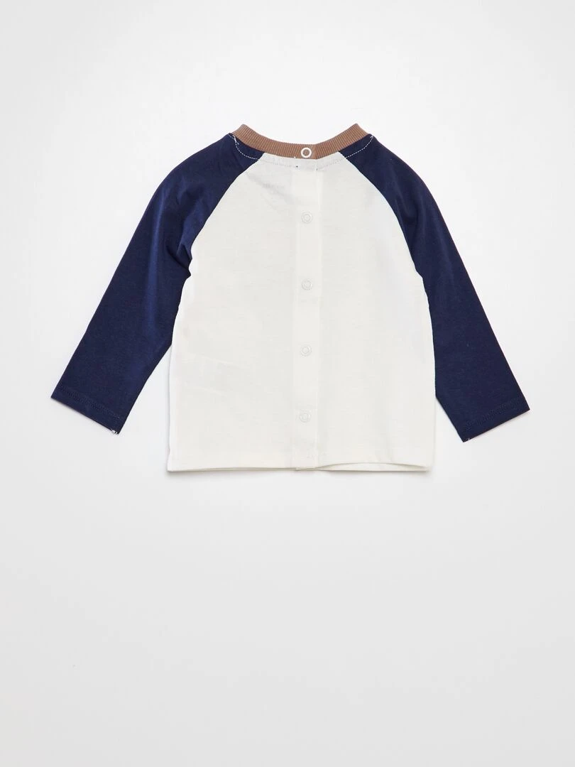 Tee shirt manches US imprimé 'amigos' Bleu