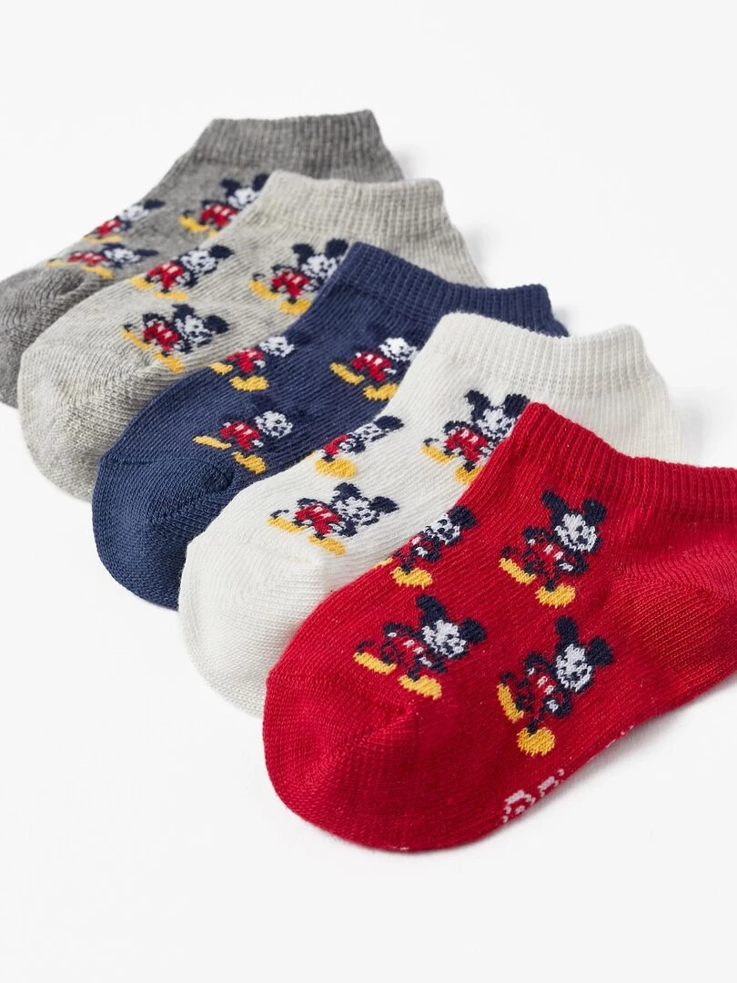 Pack 5 Paires de Chaussettes Courtes pour Bébé Garçon 'Mickey' MICKEY Multicolore