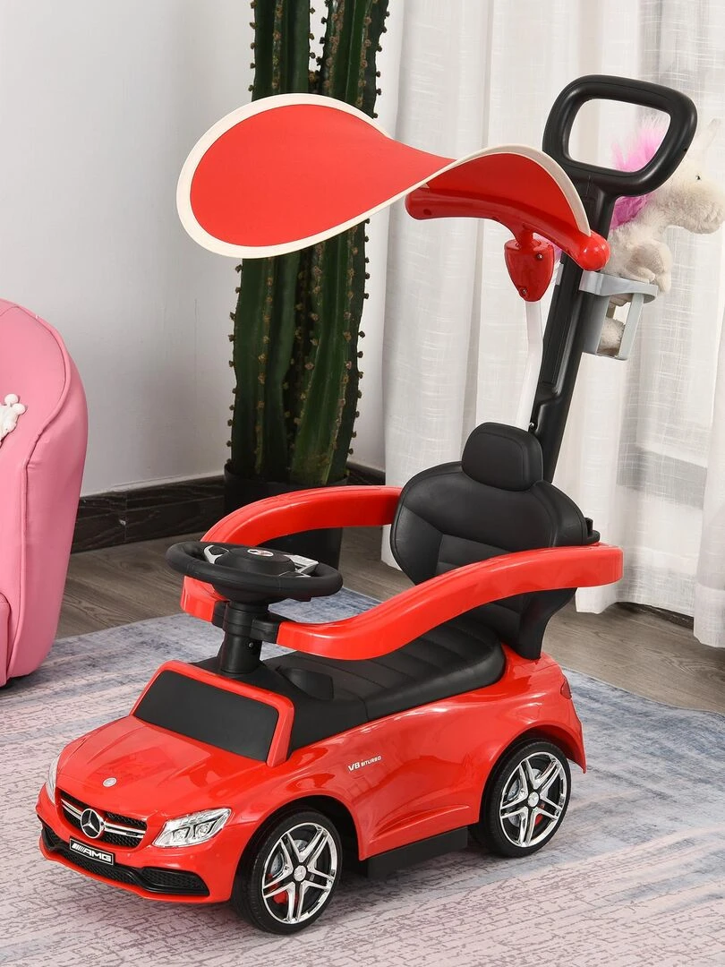 Porteur enfants voiture 12 36 mois multi équipée   Rouge