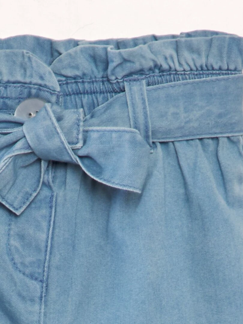 Short en denim Bleu