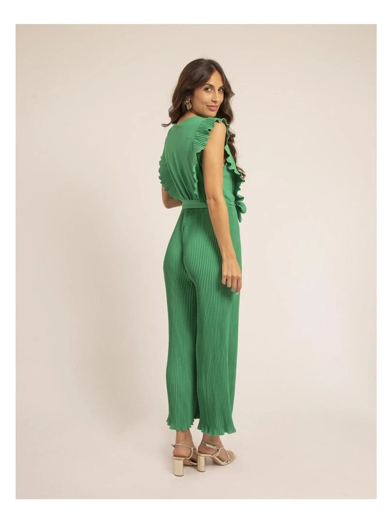 Combi pantalon plissée EDENA Vert