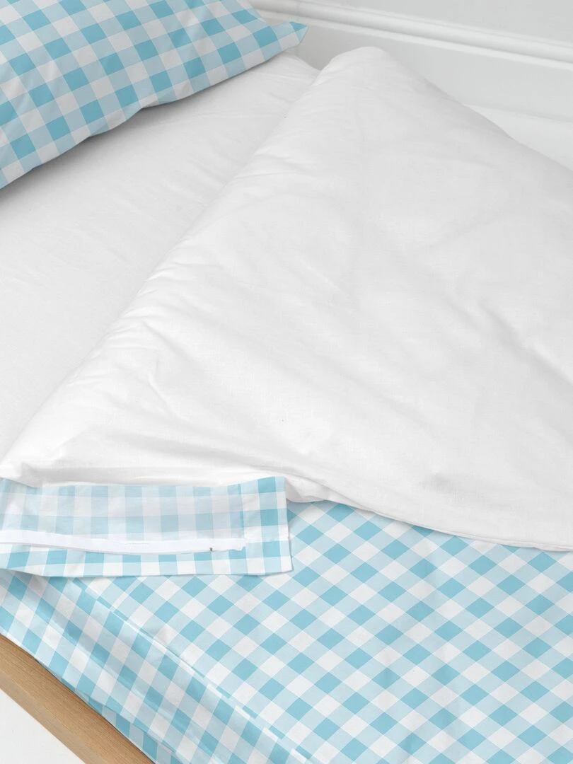 Couchage prêt à dormir Sans rembourrage Vichy "Happyfriday" Bleu Blanc