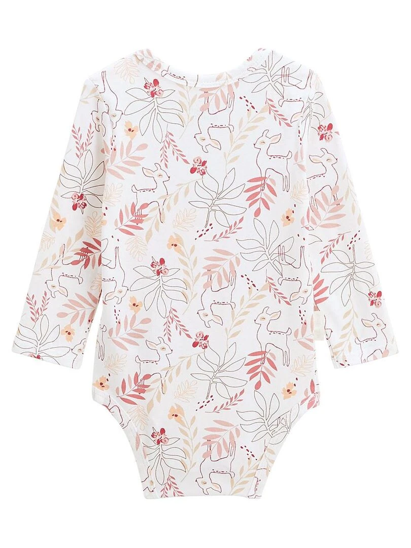 Lot de 2 bodies bébé manches longues Oma Biche   Rose