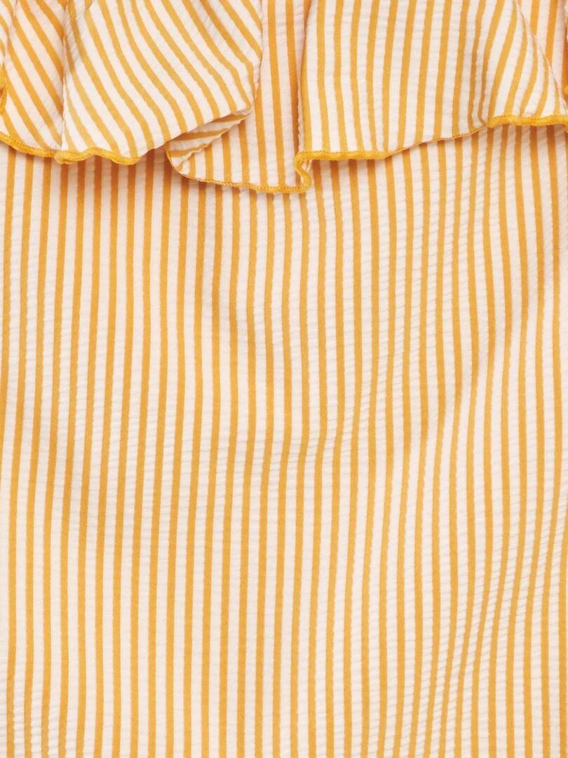Maillot de bain rayé 1 pièce Jaune