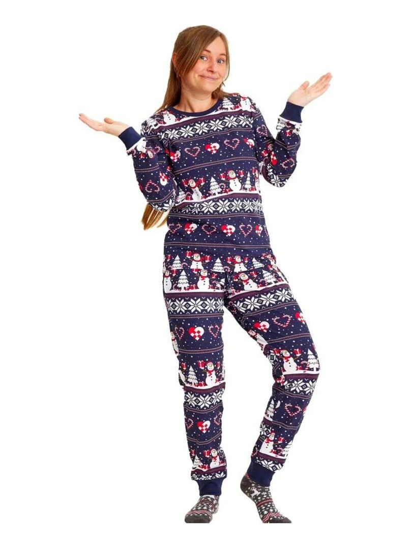 Pyjama de Noël "Nuit de Noël" 100% coton BIO Bleu nuit