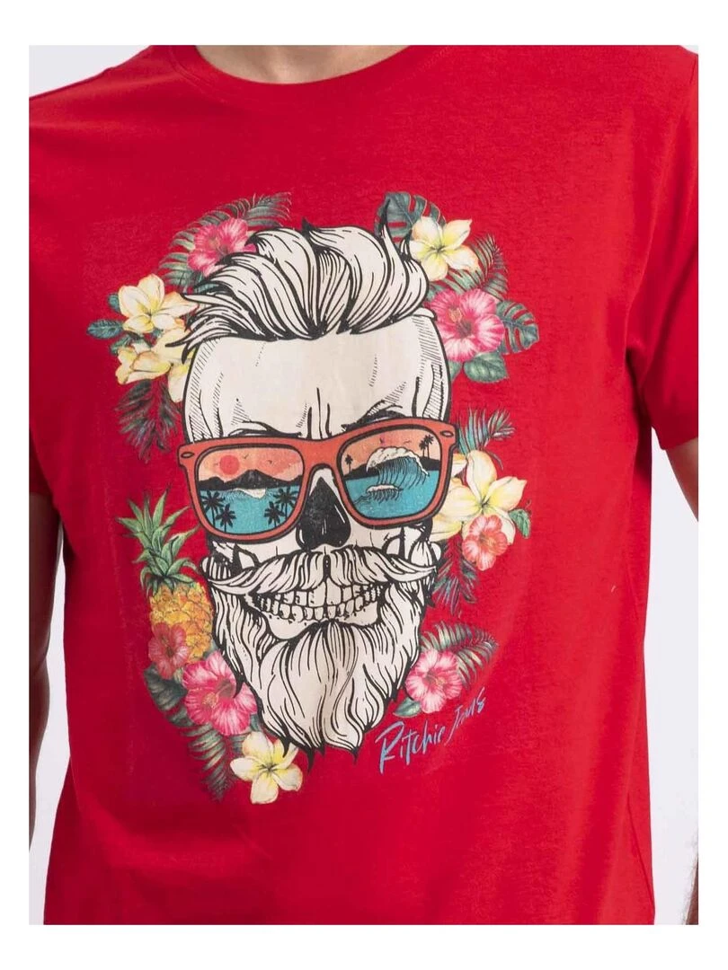 T shirt col rond NOPILUCA   Rouge