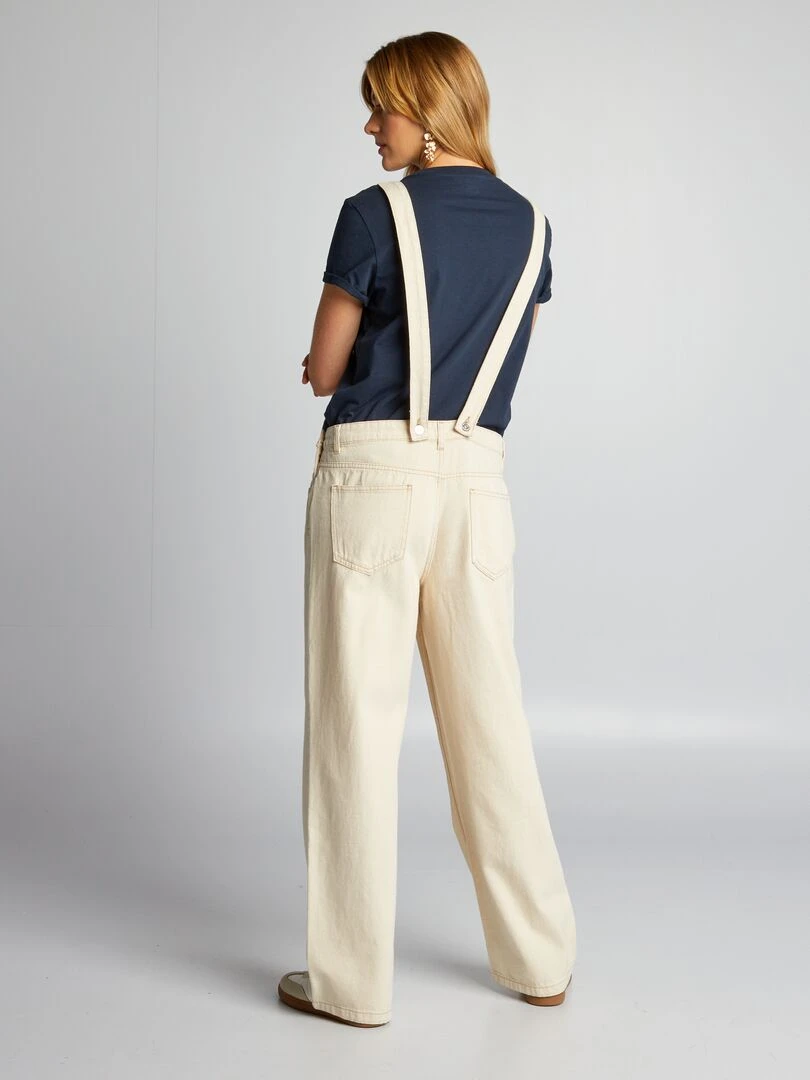 Salopette en jean   Beige