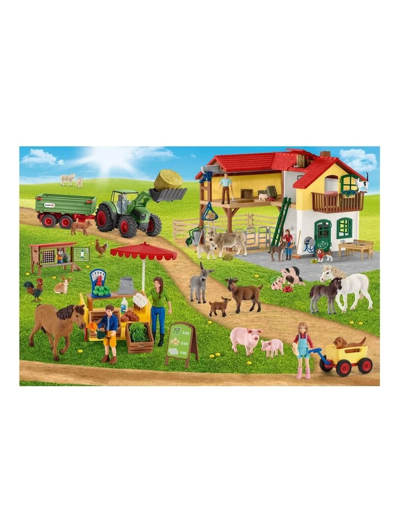 Puzzle 100 pièces avec figurine : Ferme et magasin de la ferme N/A