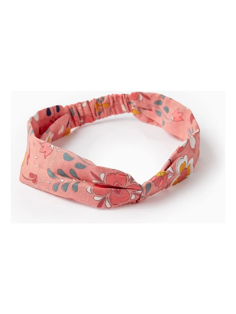 Serre tête + T shirt + Short pour Bébé Fille 'Floral'   Orange clair